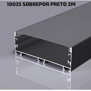 PERFIL 10035 SOBREPOR PRETO BARRA COM 2M