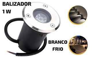 BALIZADOR EMBUTIR 1W BRANCO FRIO PROVA D'ÁGUA